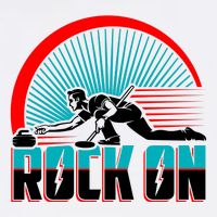 Cool Funny Rock On USA Curling Team Sports Fan Premium T-Shirt