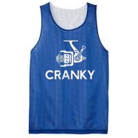 Cranky Fishing Reel Pun Humor Fisher Mesh Reversible Basketball Jersey Tank