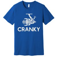 Cranky Fishing Reel Pun Humor Fisher Premium T-Shirt