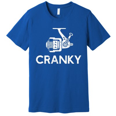 Cranky Fishing Reel Pun Humor Fisher Premium T-Shirt