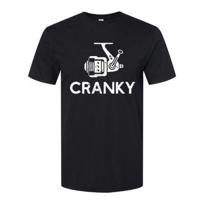 Cranky Fishing Reel Pun Humor Fisher Softstyle CVC T-Shirt