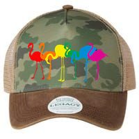 Cute Flamingo Rainbow Flamingo Legacy Tie Dye Trucker Hat