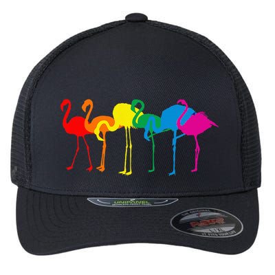 Cute Flamingo Rainbow Flamingo Flexfit Unipanel Trucker Cap