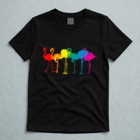 Cute Flamingo Rainbow Flamingo T-Shirt