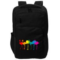Cute Flamingo Rainbow Flamingo Impact Tech Backpack