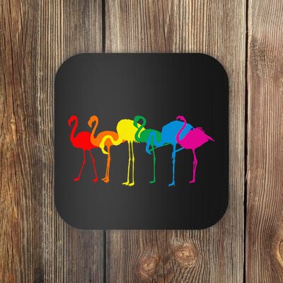 Cute Flamingo Rainbow Flamingo Coaster