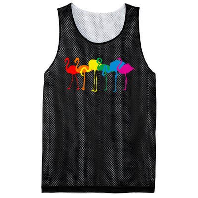 Cute Flamingo Rainbow Flamingo Mesh Reversible Basketball Jersey Tank