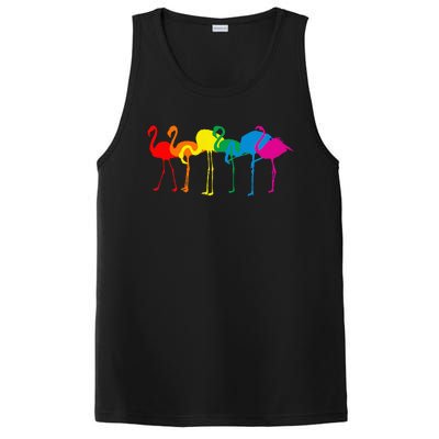 Cute Flamingo Rainbow Flamingo PosiCharge Competitor Tank