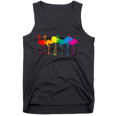 Cute Flamingo Rainbow Flamingo Tank Top