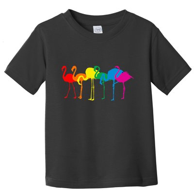 Cute Flamingo Rainbow Flamingo Toddler T-Shirt