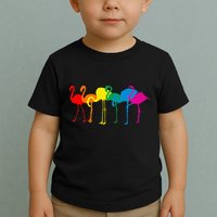 Cute Flamingo Rainbow Flamingo Toddler T-Shirt