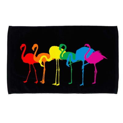 Cute Flamingo Rainbow Flamingo Microfiber Hand Towel