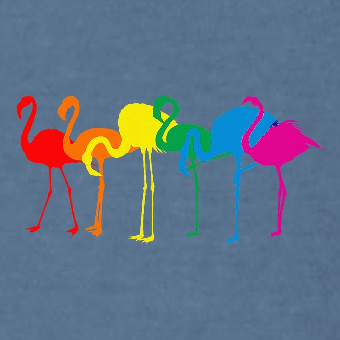 Cute Flamingo Rainbow Flamingo Garment-Dyed Sweatshirt