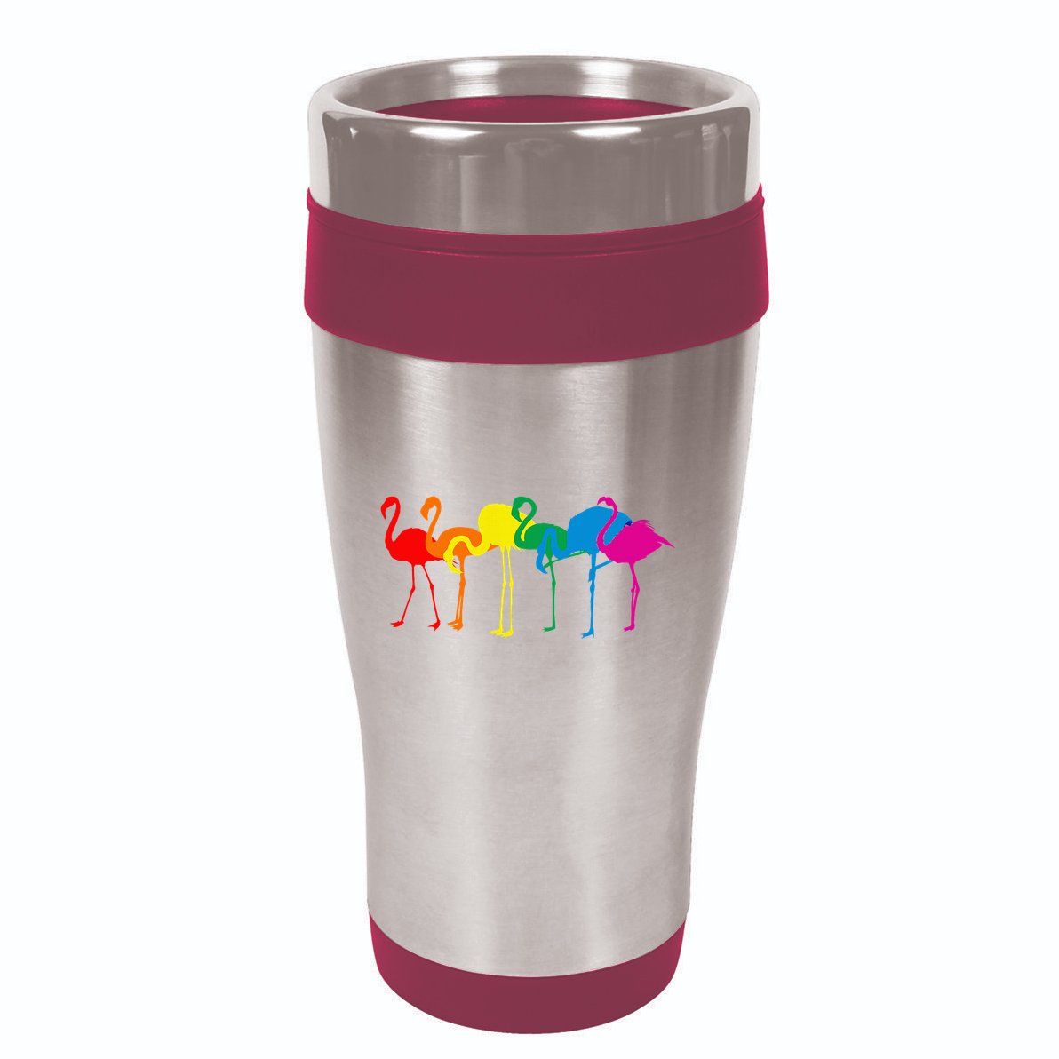 Cute Flamingo Rainbow Flamingo 16oz Travel Tumbler