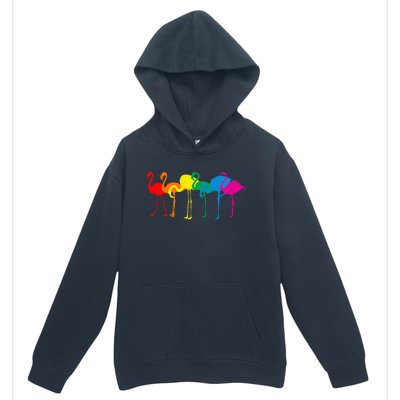 Cute Flamingo Rainbow Flamingo Urban Pullover Hoodie