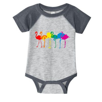 Cute Flamingo Rainbow Flamingo Infant Baby Jersey Bodysuit