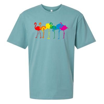 Cute Flamingo Rainbow Flamingo Sueded Cloud Jersey T-Shirt