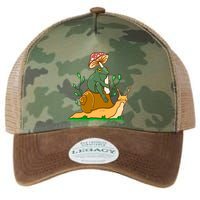 Cute Frog Riding A Snail A Whimsical Illustration Legacy Tie Dye Trucker Hat