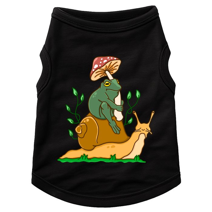 Cute Frog Riding A Snail A Whimsical Illustration Doggie Tank