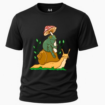 Cute Frog Riding A Snail A Whimsical Illustration Performance Shirt