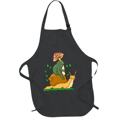 Cute Frog Riding A Snail A Whimsical Illustration Apron