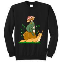 Cute Frog Riding A Snail A Whimsical Illustration Sweatshirt