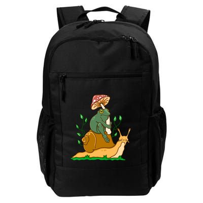 Cute Frog Riding A Snail A Whimsical Illustration Backpack