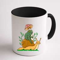 Cute Frog Riding A Snail A Whimsical Illustration Mug