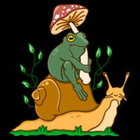 Cute Frog Riding A Snail A Whimsical Illustration Drawstring Bag