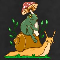 Cute Frog Riding A Snail A Whimsical Illustration 25L Jumbo Tote