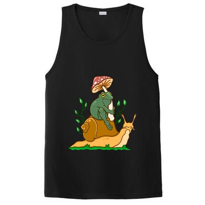 Cute Frog Riding A Snail A Whimsical Illustration PosiCharge Competitor Tank