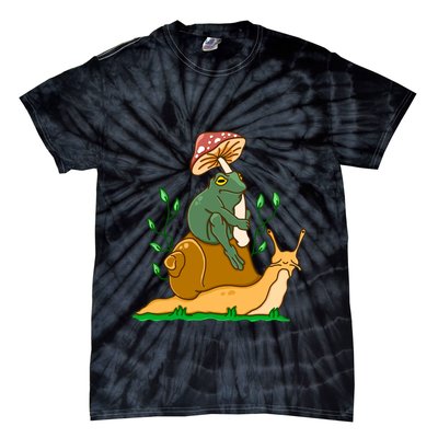 Cute Frog Riding A Snail A Whimsical Illustration Tie-Dye T-Shirt