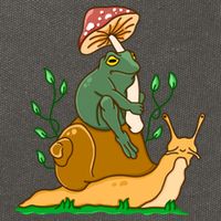 Cute Frog Riding A Snail A Whimsical Illustration Cotton Canvas Backpack