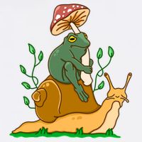 Cute Frog Riding A Snail A Whimsical Illustration Garment-Dyed Sweatshirt