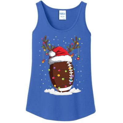 Christmas Football Reindeer Funny Santa Hat Xmas Meaningful Gift Ladies Essential Tank