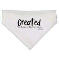 Created For Such A Time As This Bible Verse Esther USA-Made Doggie Bandana