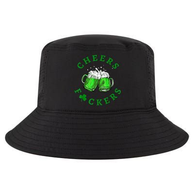 Cheers Fuckers St Patricks Day Funny Beer Drinking Cool Comfort Performance Bucket Hat