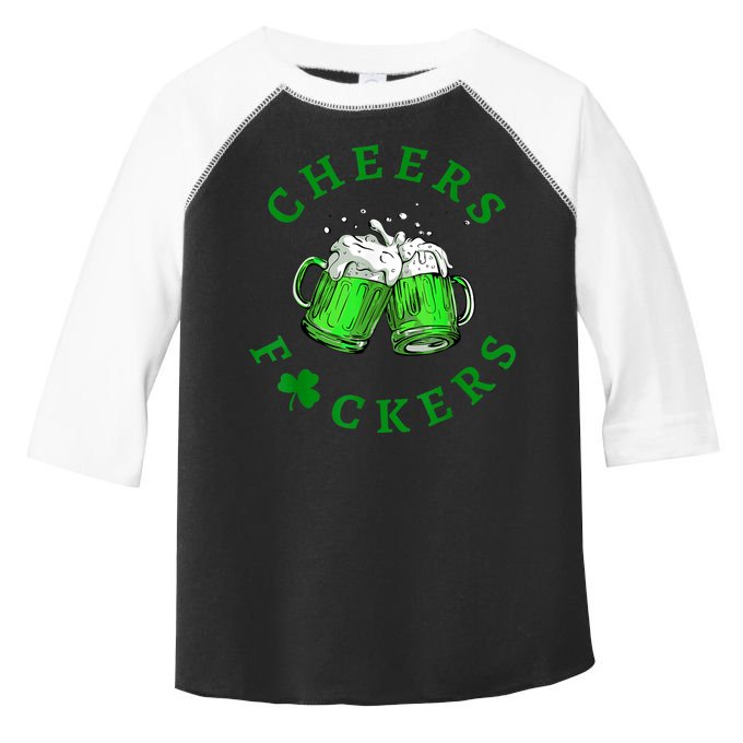 Cheers Fuckers St Patricks Day Funny Beer Drinking Toddler Fine Jersey T-Shirt