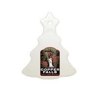 Copper Falls State Park Wisconsin Ceramic Tree Ornament