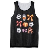 Coquette Fall Soccer Autumn Bow Pumpkin Thanksgiving Mesh Reversible Basketball Jersey Tank