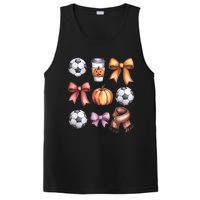 Coquette Fall Soccer Autumn Bow Pumpkin Thanksgiving PosiCharge Competitor Tank