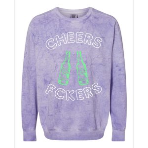 Cheers Fckers St Patricks Day Beer Ing Funny Gift Colorblast Crewneck Sweatshirt