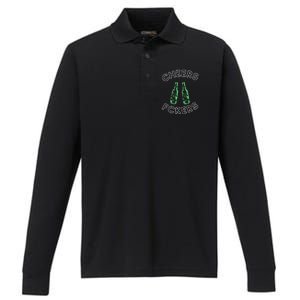 Cheers Fckers St Patricks Day Beer Ing Funny Gift Performance Long Sleeve Polo