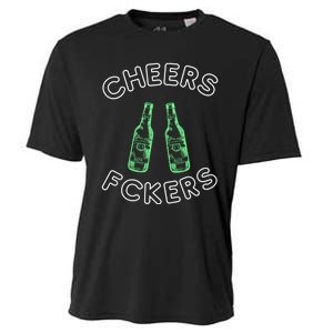 Cheers Fckers St Patricks Day Beer Ing Funny Gift Cooling Performance Crew T-Shirt