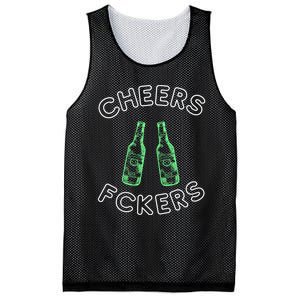 Cheers Fckers St Patricks Day Beer Ing Funny Gift Mesh Reversible Basketball Jersey Tank