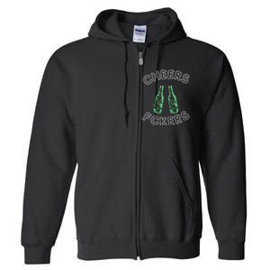 Cheers Fckers St Patricks Day Beer Ing Funny Gift Full Zip Hoodie