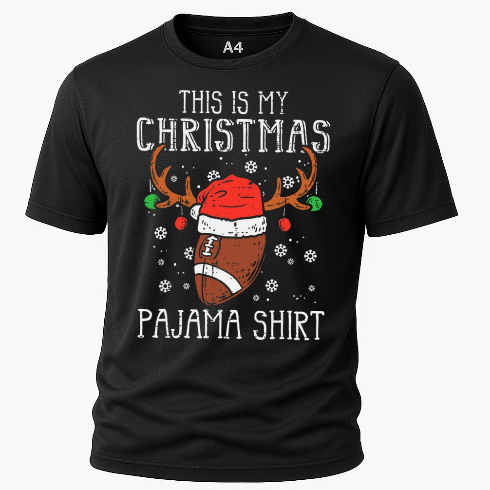 Christmas Football Sports Festive Game Cooling Performance Crew T-Shirt