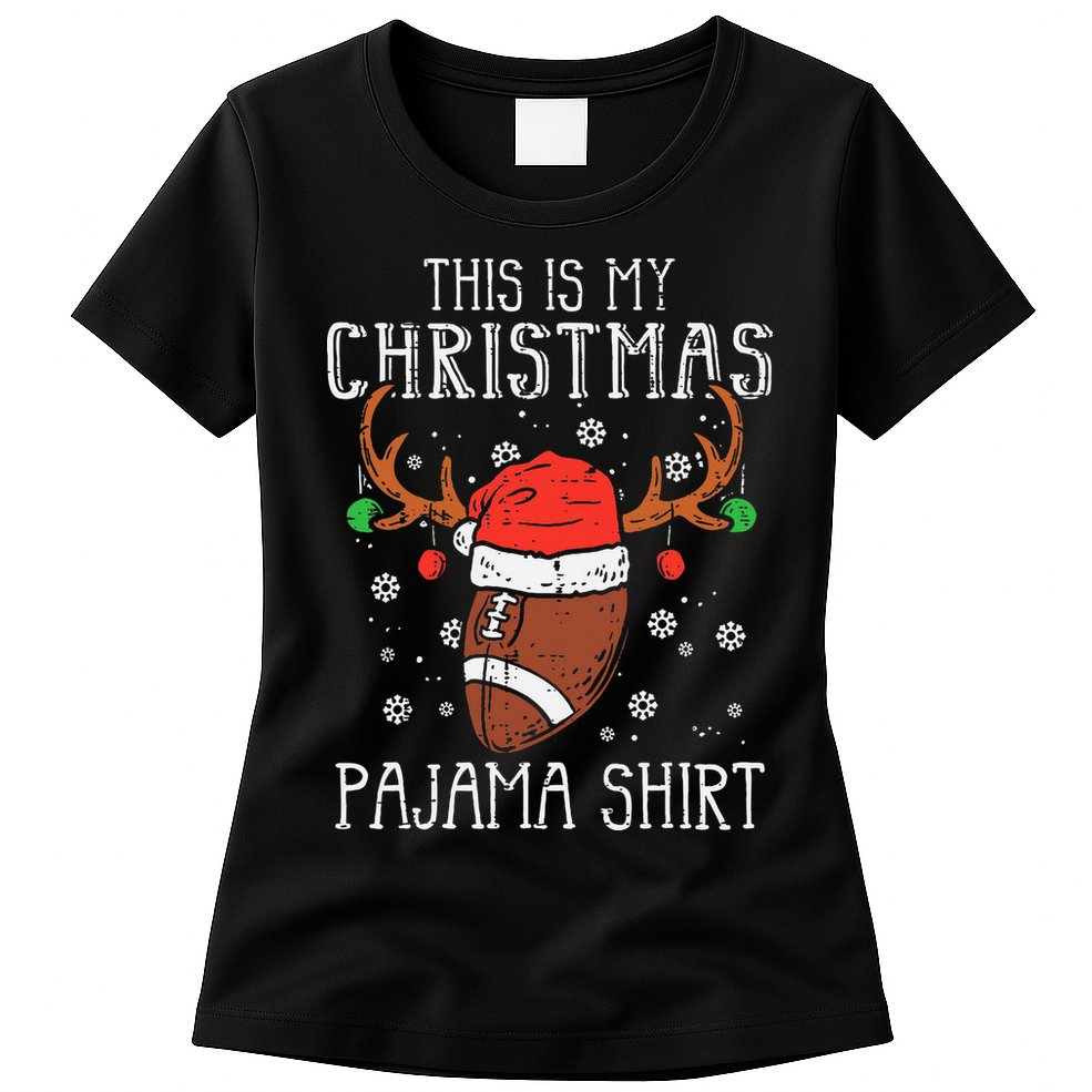 Christmas Football Sports Festive Game Womens T-Shirt
