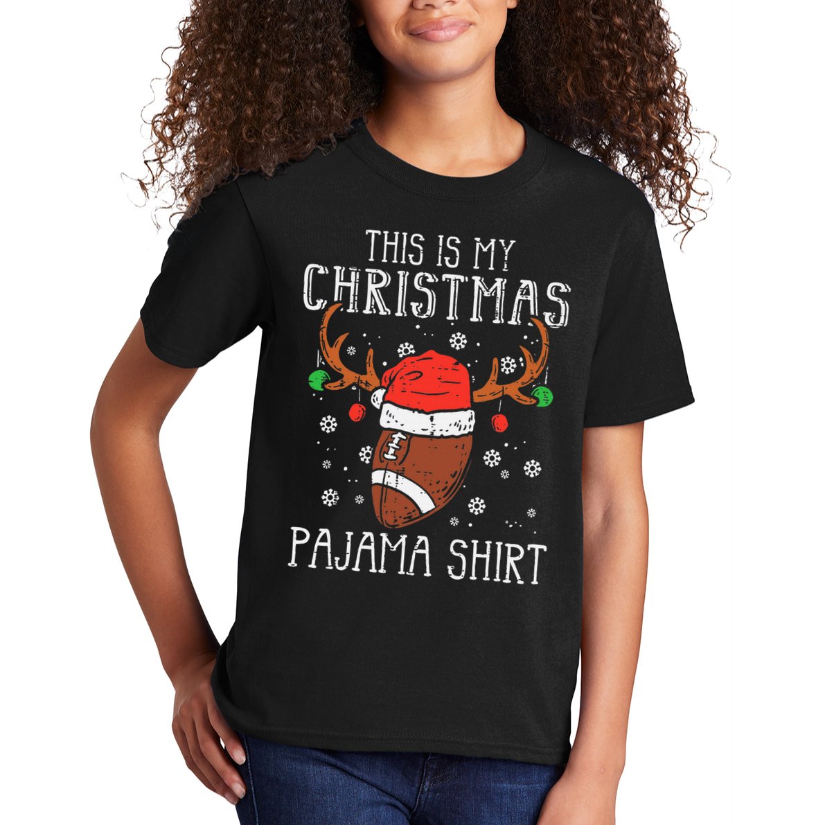 Christmas Football Sports Festive Game Kids T-Shirt