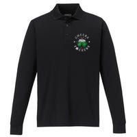 Cheers Fckers St Patricks Day Beer Drinking Funny Gift Performance Long Sleeve Polo